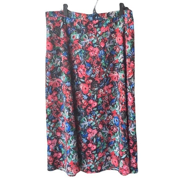 T Tahari Floral Midi Skirt Size XL - Picture 1 of 4